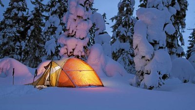 Winter Tent Camping Field Trip