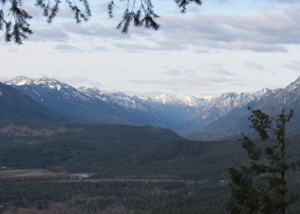 View of snowy mountains