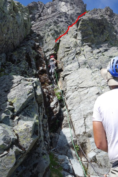 Chair Peak/NE Buttress 1st Pitch Diagram