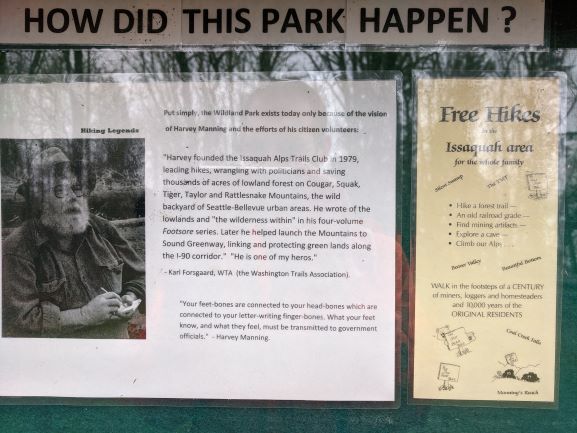 Harvey Manning Billboard taken by Joshua Stein