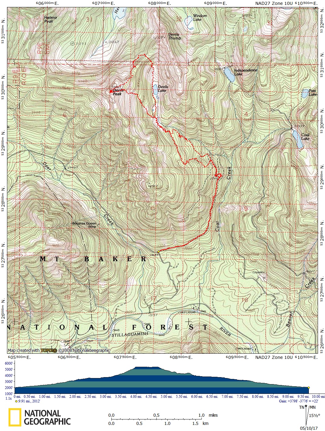 Devil's Peak Route Map by Brett Dyson