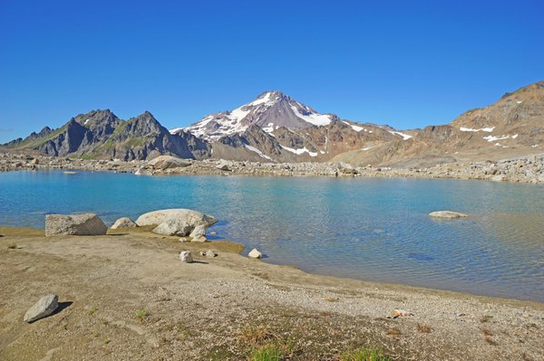 First views of Glacier Peak from White Chuck Basin