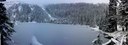 Panoramic of Lake in late fall