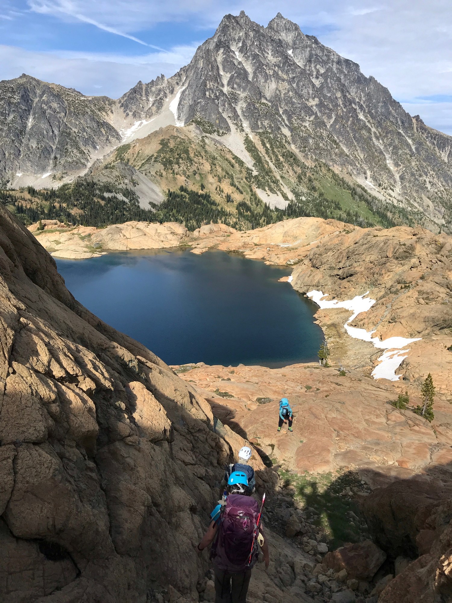 Slab scrambling down to lake.jpg