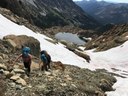 Transition from snow to scree below dog tooth.jpg