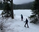 Lodge Lake with Snowshowers (landsacape)