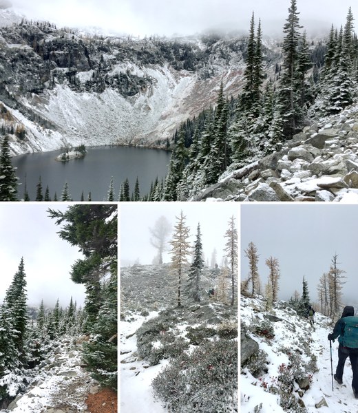 Composite of Maple Pass loop trail