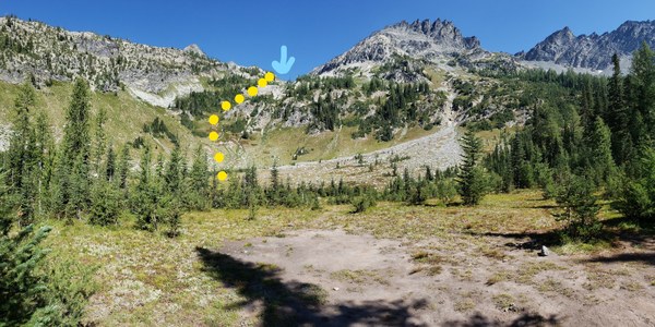 Trail to the saddle