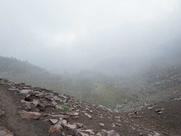 Looking down Wonderland Trail-Frozen Lake - Sunrise Loop-Mount Rainier-3828.jpg