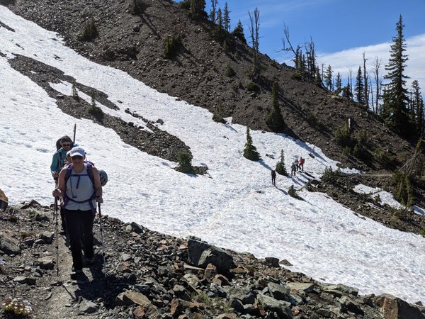 snowfield on the Lake Ingalls Trail