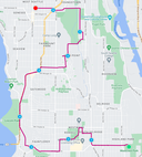 Route Map of Seattle's P-Patches: West Seattle
