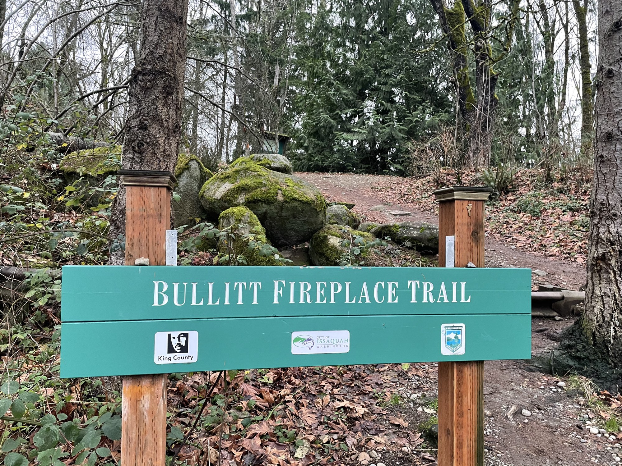 Bullitt Fireplace Trailhead Sign