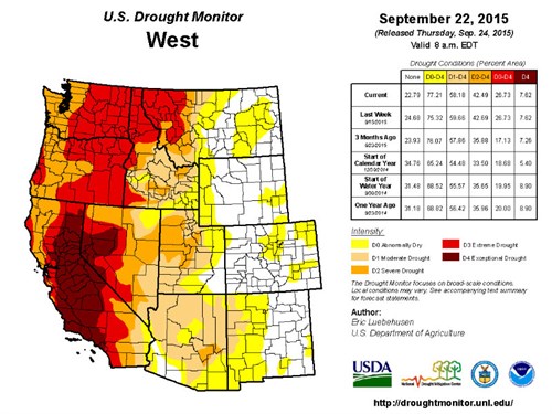 9-2015 Drought Map