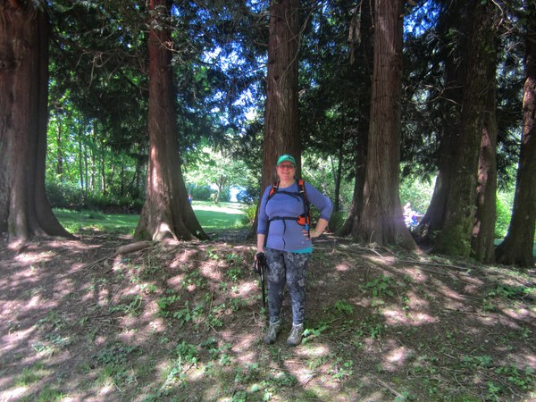 Anita after hiking part of Rattlesnake Ledge