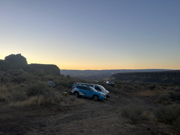 Mountaineers Image - Sunsetting at camp in Vantage, WA. Photo credit Mountaineers Staff. October 2023.jpg