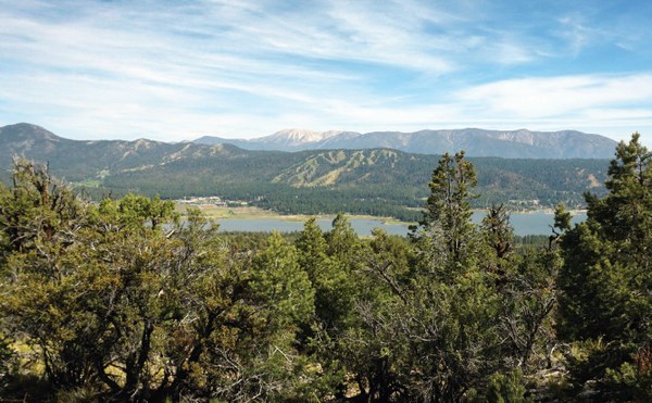 PCT SoCal - Views of the San Bernardino Mountains across Big Bear Lake.JPG