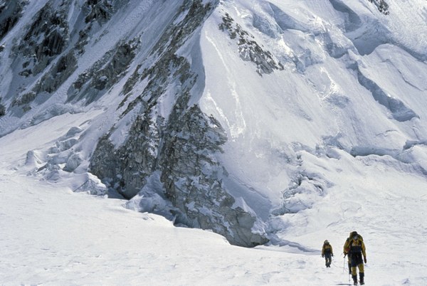 Team members walk down the glacier at 6,000 metres nerar Camp Two; photo credit Jim Elzinga.jpg