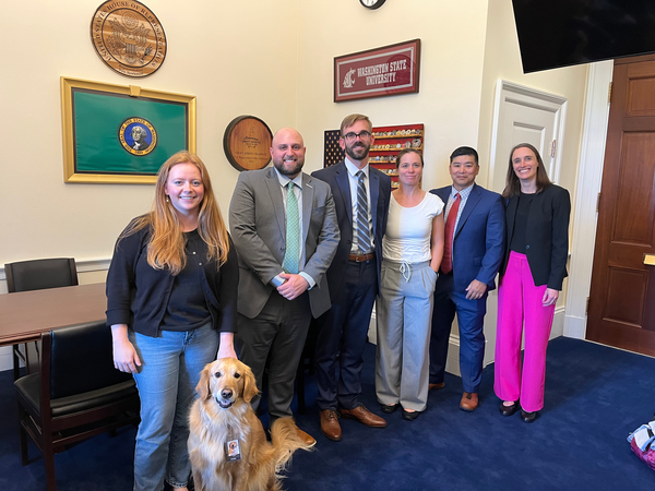 Washington advocates with Rep. Newhouse's staff and their office pup. Photo by Rep. Newhouse's staff..png Washington advocates with Rep. Newhouse's staff and their office pup. Photo by Rep. Newhouse's staff..png