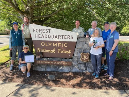 Olympia Branch Conservation & Stewardship Committee Recognized with Forest Service Volunteer Award