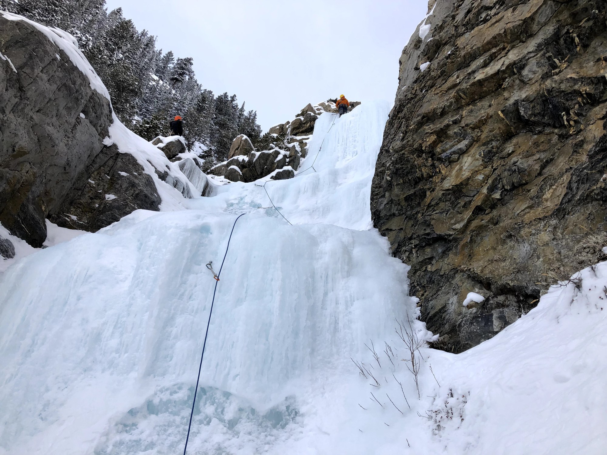 Safety Stories: Ice Pitch Top-Rope Anchor Would Have Been Worrisome, Had We Known The Mountaineers