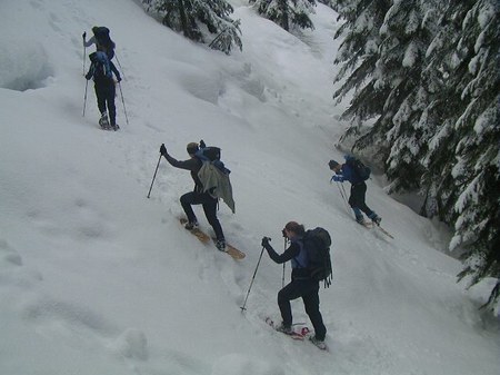 Snowshoeing in Steep Terrain