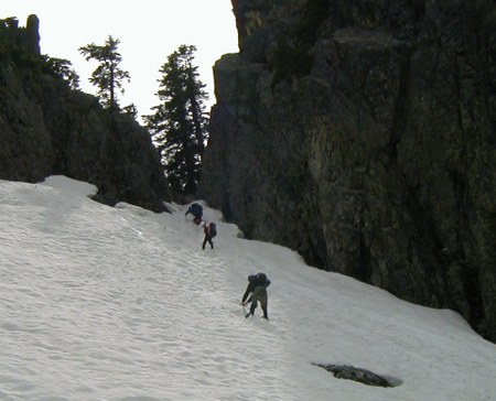 The Tooth - Off Rappel, Then A Long Spinning Slide on Hard Snow