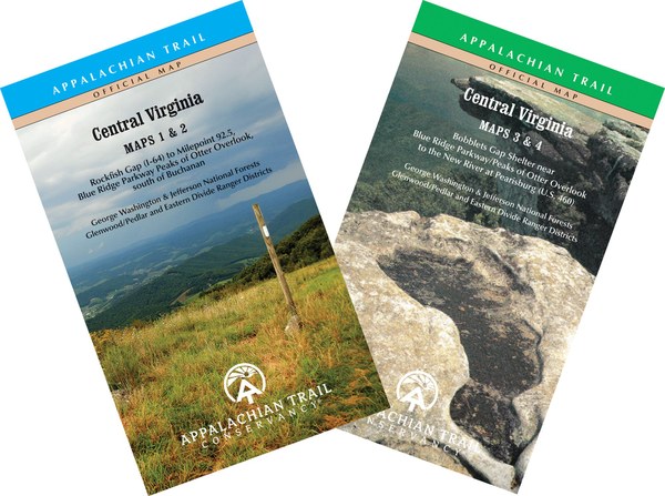 Appalachian Trail Central Virginia Map Set: Includes: AT Official Map Central Virginia Maps 1-4