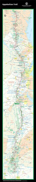 Appalachian Trail Strip-Map Poster