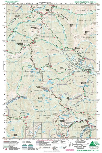 Benchmark Mountain, WA No. 144: Green Trails Maps