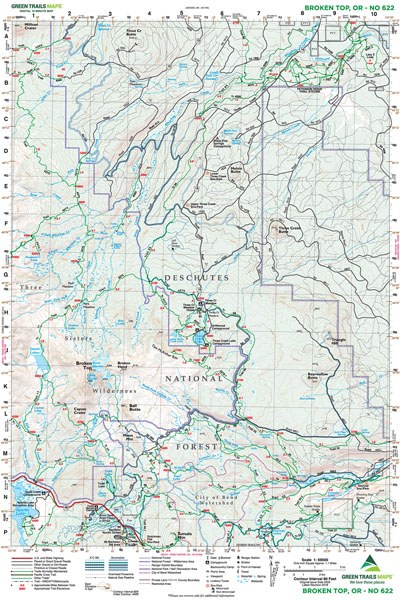 Broken Top, OR No. 622: Green Trails Maps