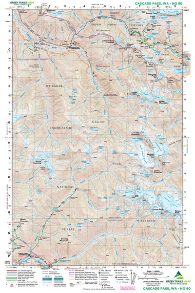 Cascade Pass, WA No. 80: Green Trails Maps