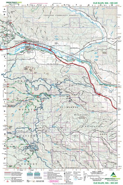 Cle Elum, WA No. 241: Green Trails Maps