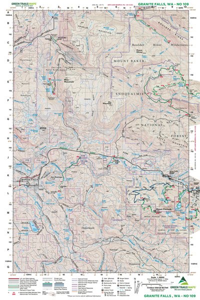 Granite Falls, WA No. 109: Green Trails Maps