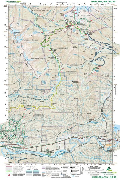 Hamilton, WA No. 45: Green Trails Maps