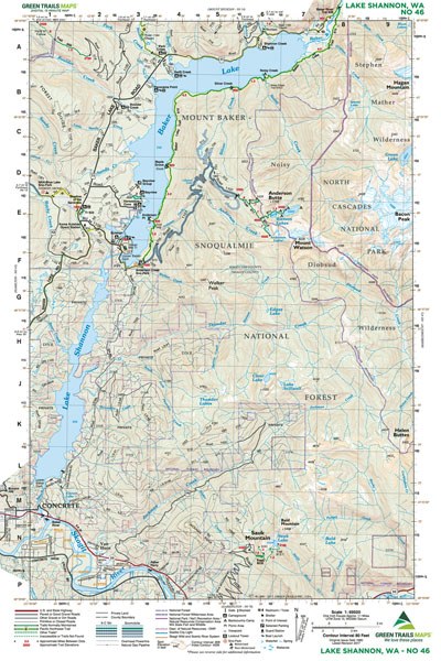 Lake Shannon, WA No. 46: Green Trails Maps