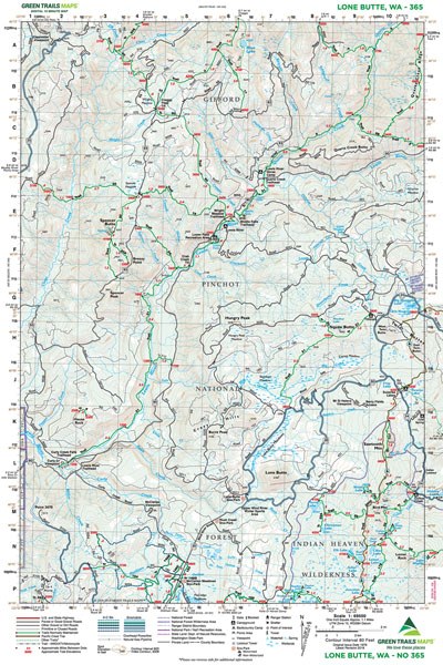 Lone Butte, WA No. 365: Green Trails Maps