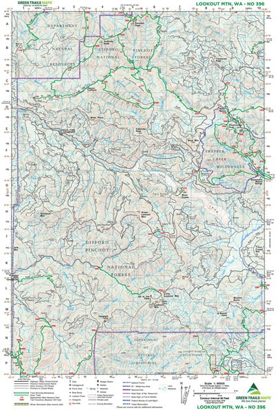 Lookout Mountain, WA No. 396: Green Trails Maps