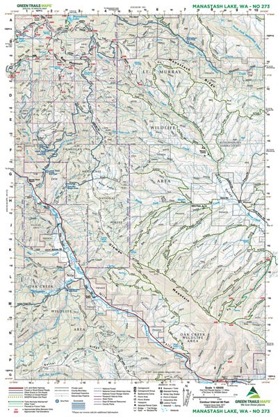 Manastash Lake, WA No. 273: Green Trails Maps