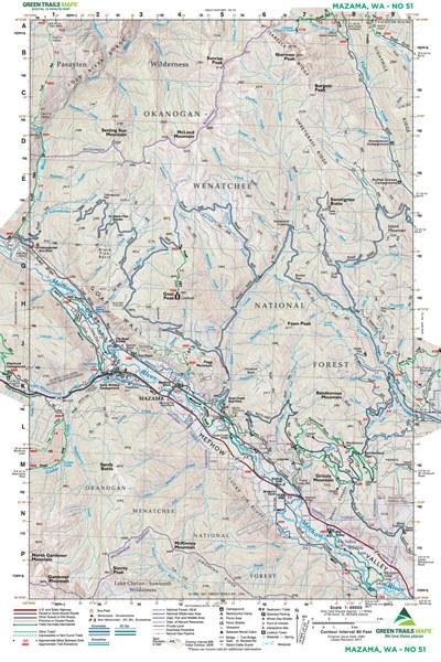 Mazama, WA No. 51: Green Trails Maps