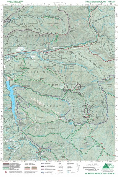 McKenzie Bridge, OR No. 620: Green Trails Maps