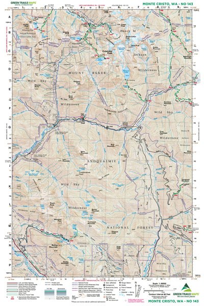 Monte Cristo, WA No. 143: Green Trails Maps