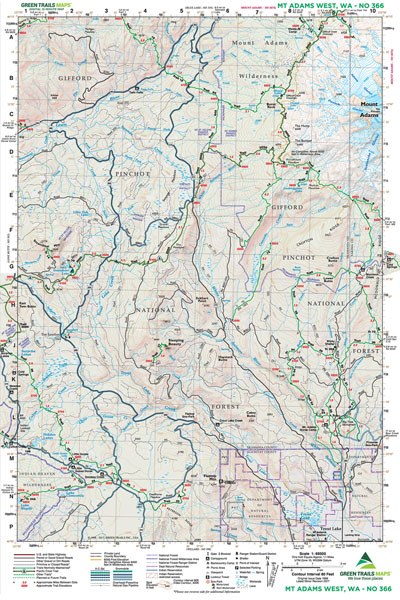 Mount Adams West, WA No. 366: Green Trails Maps
