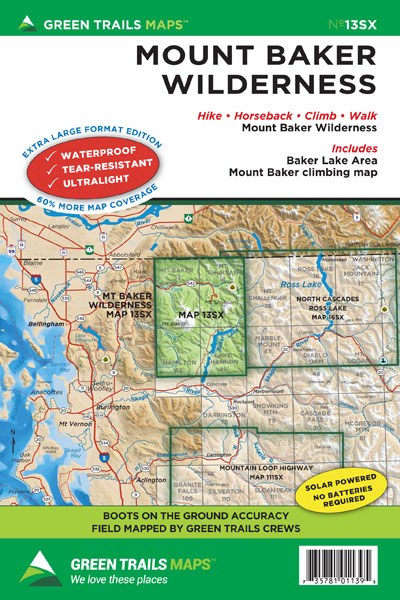 Mount Baker Wilderness Climbing, WA No. 13SX: Green Trails Maps