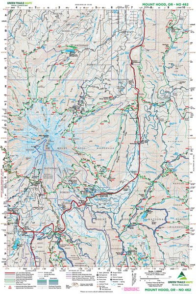 Mount Hood, OR No. 462: Green Trails Maps