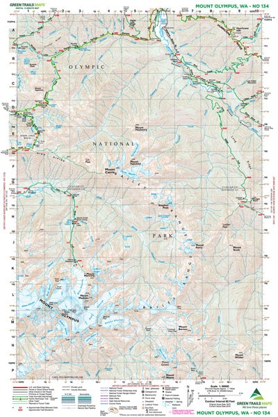 Mount Olympus, WA No. 134: Green Trails Maps