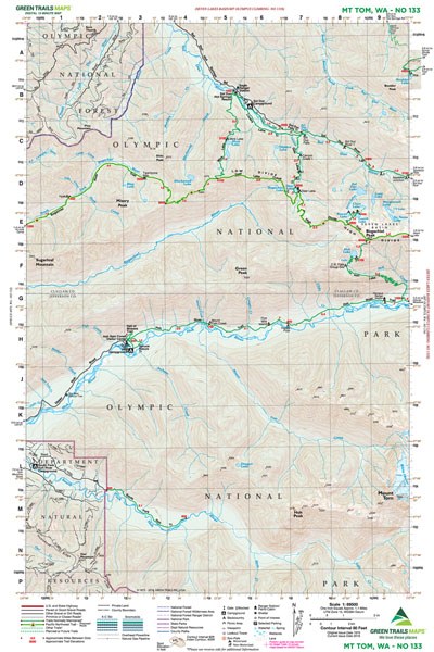 Mount Tom, WA No. 133: Green Trails Maps