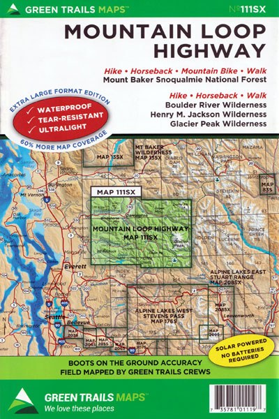 Mountain Loop Highway, WA No. 111SX: Green Trails Maps
