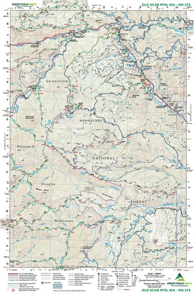 Old Scab Mountain, WA No. 272: Green Trails Maps