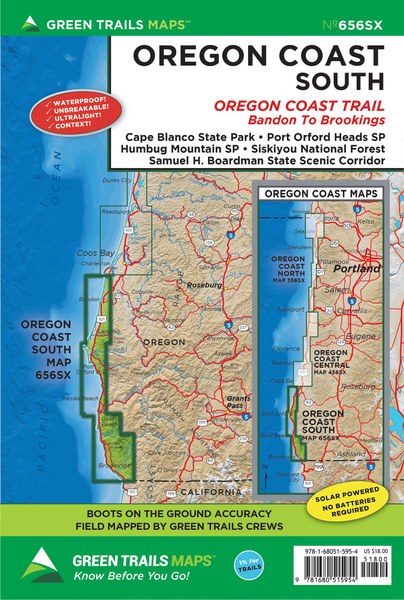 Oregon Coast South, OR No. 656SX: Green Trails Maps