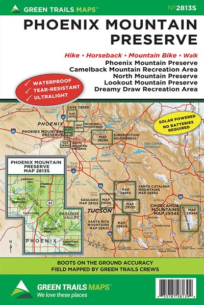 Phoenix Mountain Preserve, AZ No. 2813S: Green Trails Maps